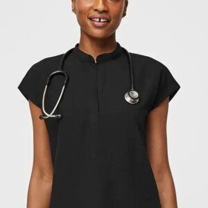 NWT Figs Rafaela Scrub Top (Black) Size xs